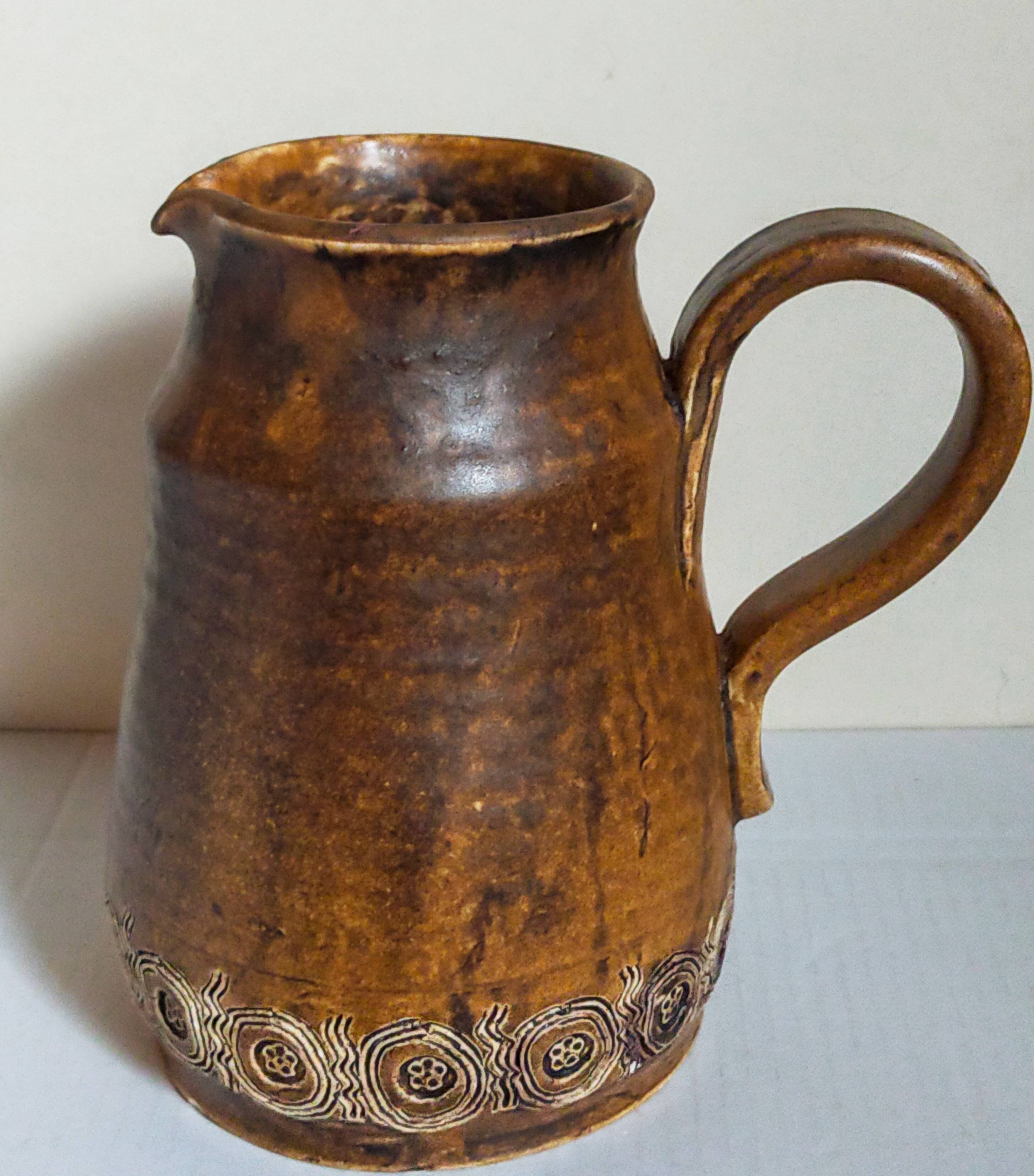Ceramic potter's pitcher by F.CHEDEVILLE 20th century