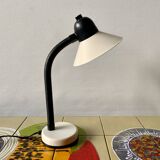 Vintage white and black metal desk lamp