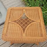 Rattan coffee table 1980