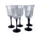 Verres Luminarc Octime à pied noir style art déco