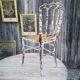 Chaise Napoléon III patinée blanche