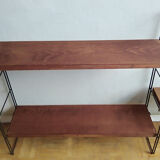 Metal and wood wall shelves in the taste of String - 1960s