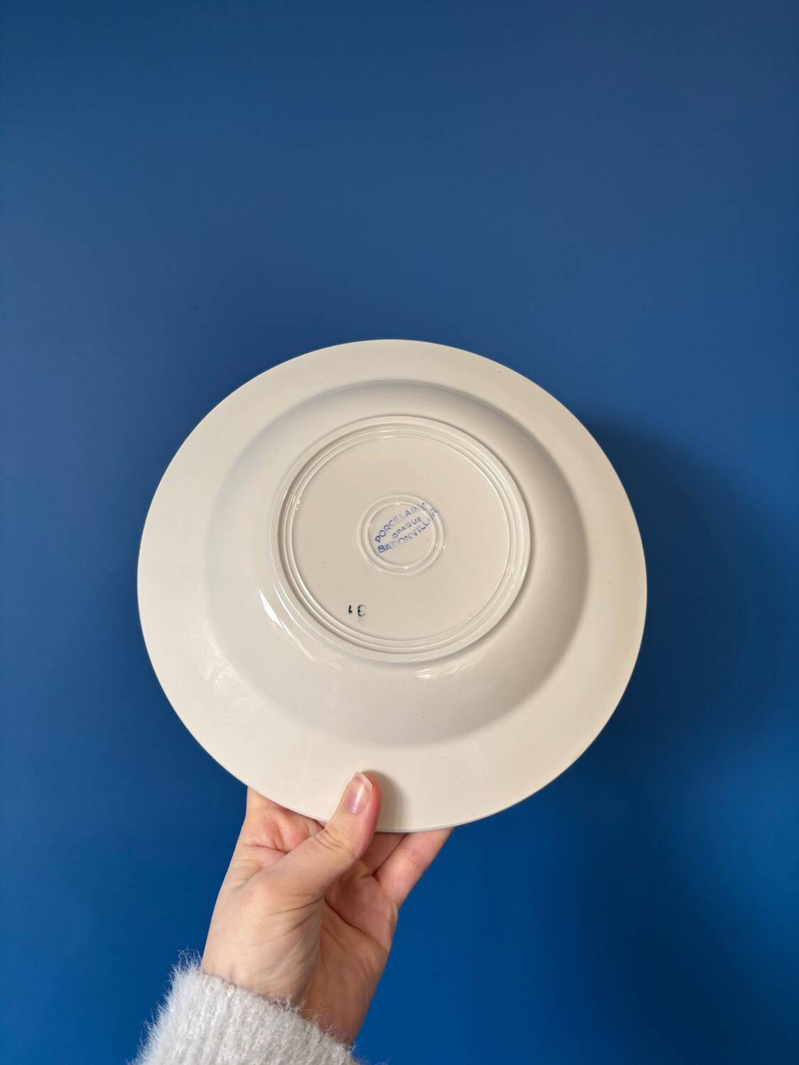 Lot of 4 red deep plates Badonviller – Vintage bistro crockery