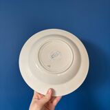 Lot of 4 red deep plates Badonviller – Vintage bistro crockery