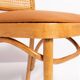 Thonet chair in rattan, camel faux leather and wood - 1960s