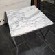 Table basse Roche Bobois en métal chromé dessus marbre,  1970