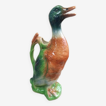 Saint Clement earthenware duck slip carafe