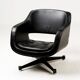 Fauteuil en cuir noir par Olli Mannermaa pour Finnart Ab, Finlande, 1970
