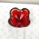 Cendrier vintage en verre massif rouge style Murano