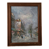 HST “Busy street in winter” by K. NEIL (20th century)