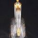 Daum Nancy, thistle carafe, engraved, gilded, crystal, very good condition.