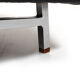 Danish leather sofa with chrome legs and teak ends