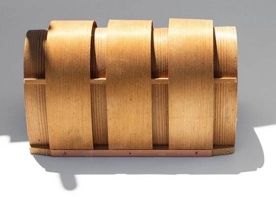 Hans-Agne Jakobsson wall lamp in pine veneer V155 - Sweden, 1960s