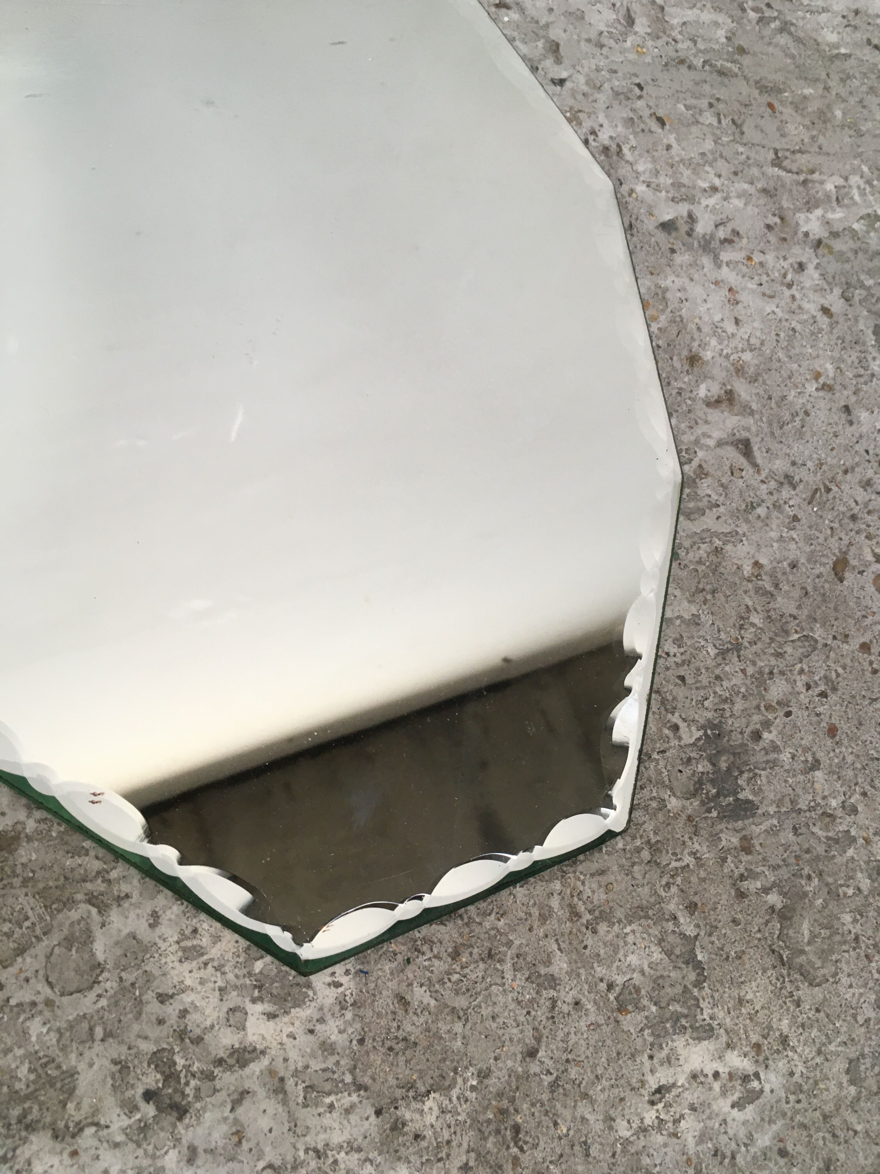 Beaded beveled mirror