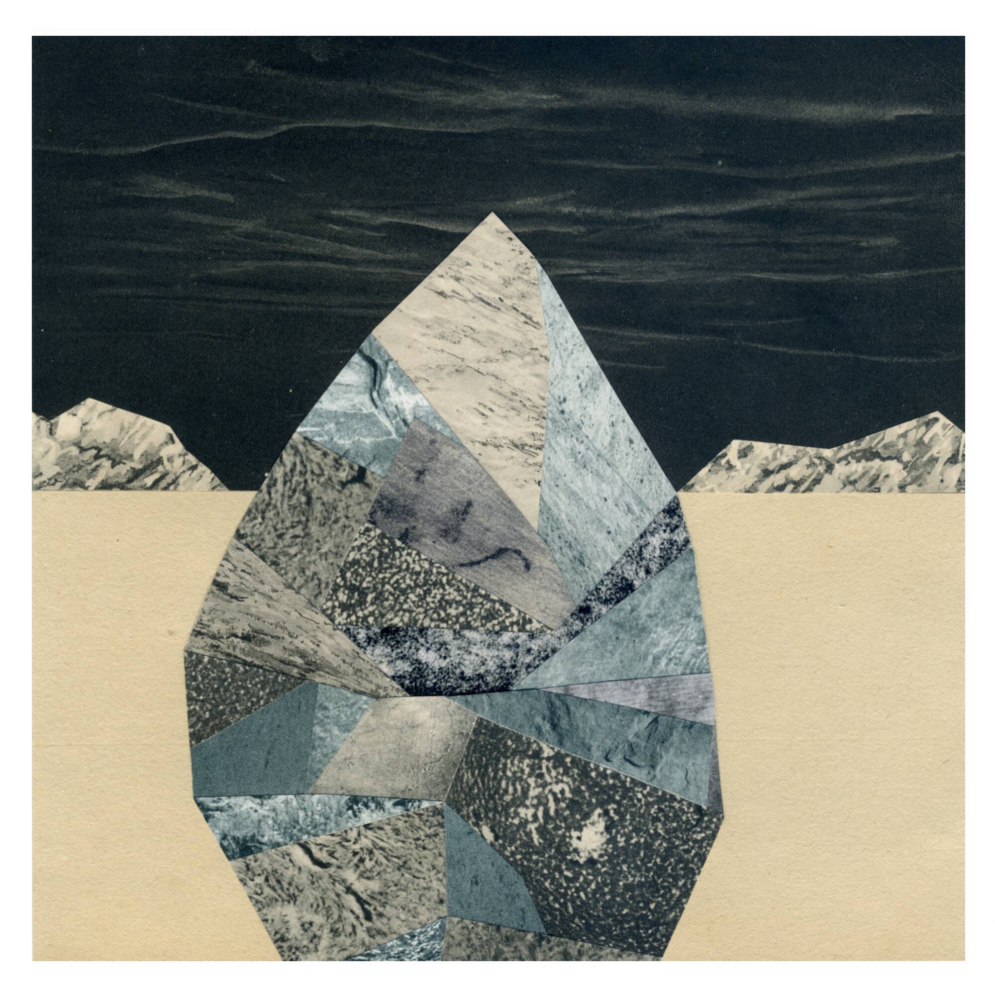 Collage on paper • mineralogy iv