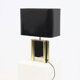Large Belgian Table Lamp in mirror glass and Brass 1970s