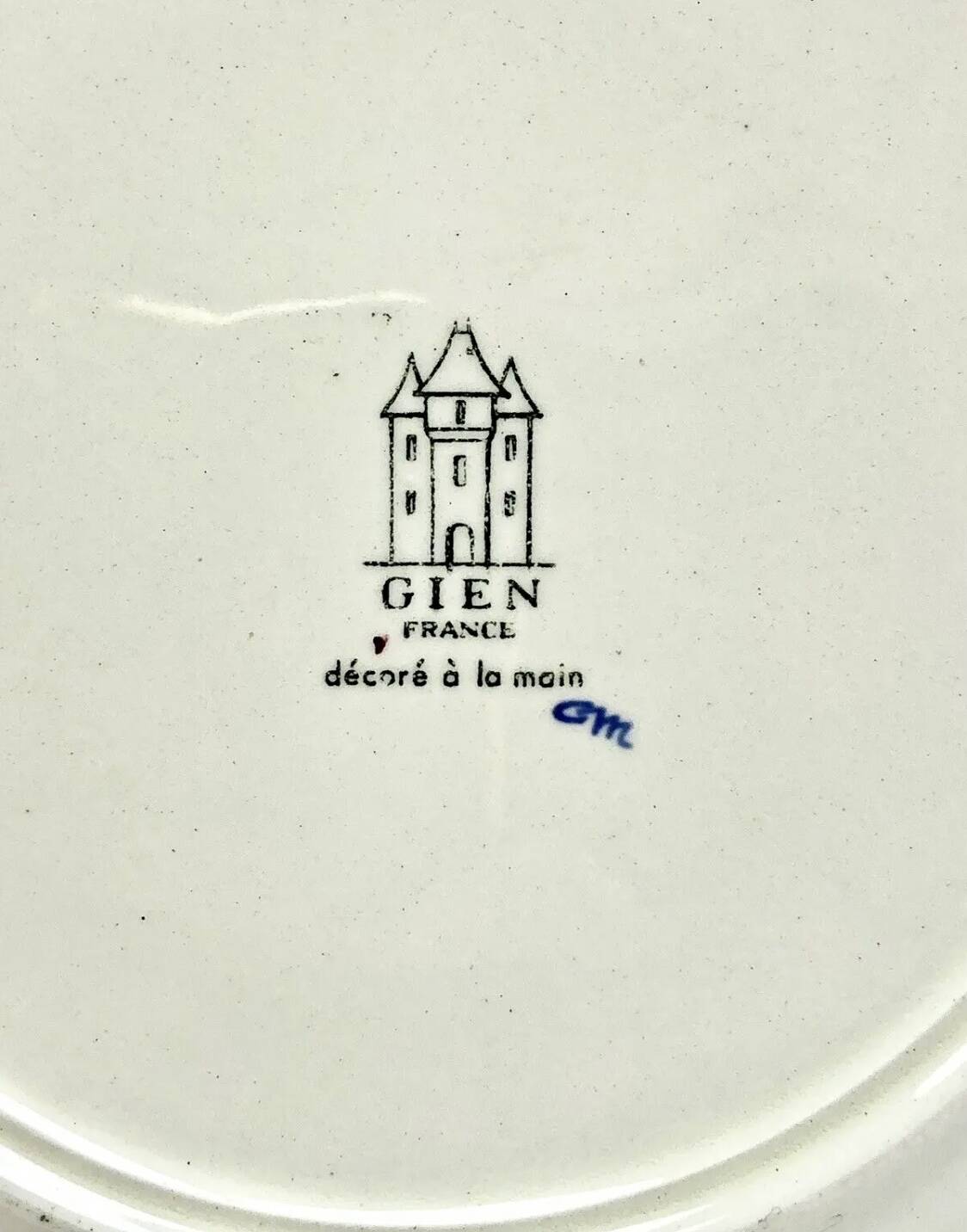 5 Gien dessert plates cornucopia decor 1960 1971