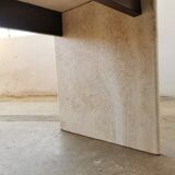 Square travertine coffee table