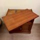 Small 70s TV cabinet in solid cherry wood