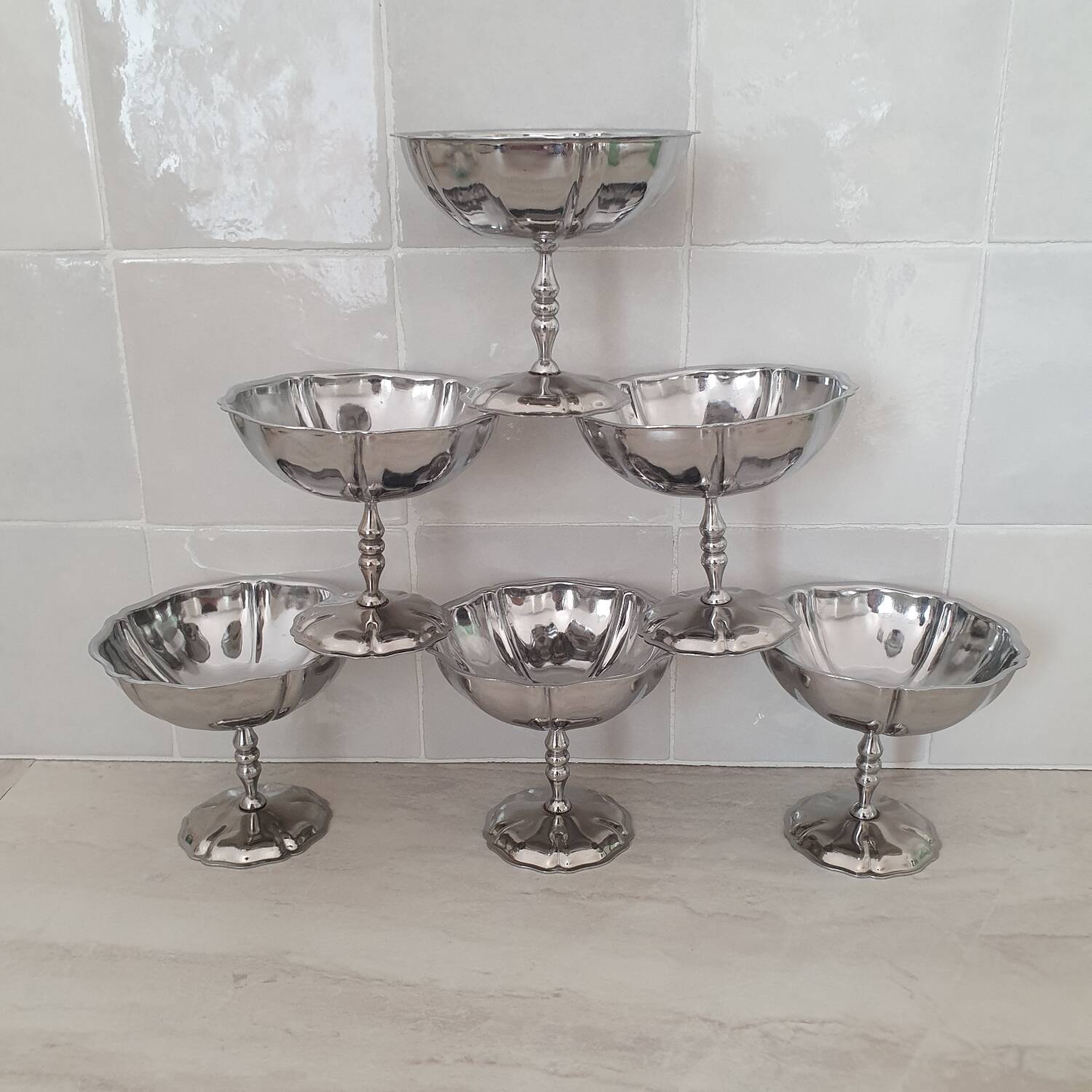 6 Stainless Steel Dessert Cups