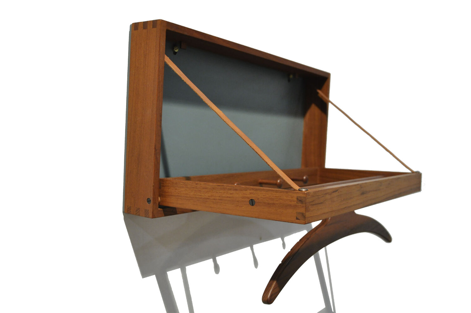 Teak coat rack by Adam Hoff & Poul Ostergaard for Virum, 1950s