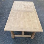 Renovated 19th-century oak extendable farmhouse dining table 160-240cm