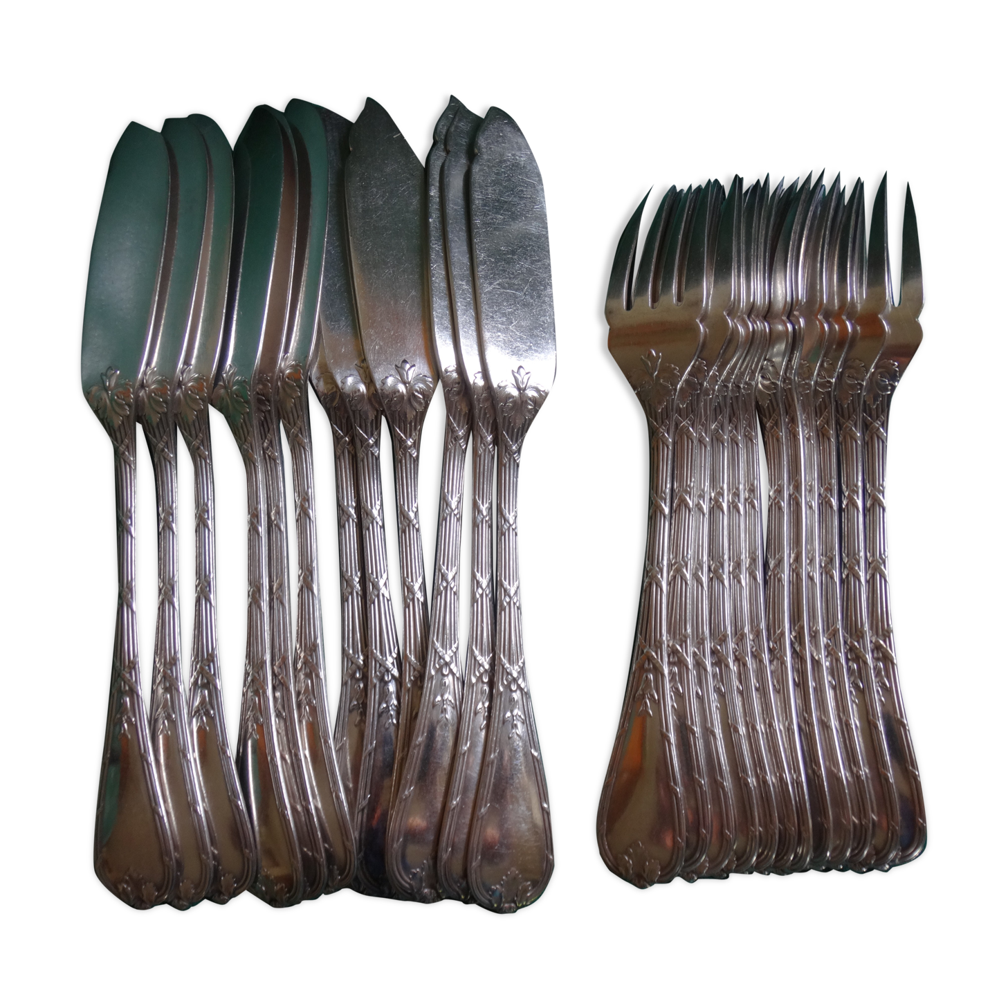 12 Christofle fish cutlery