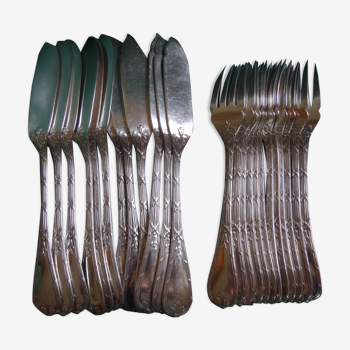 12 Christofle fish cutlery