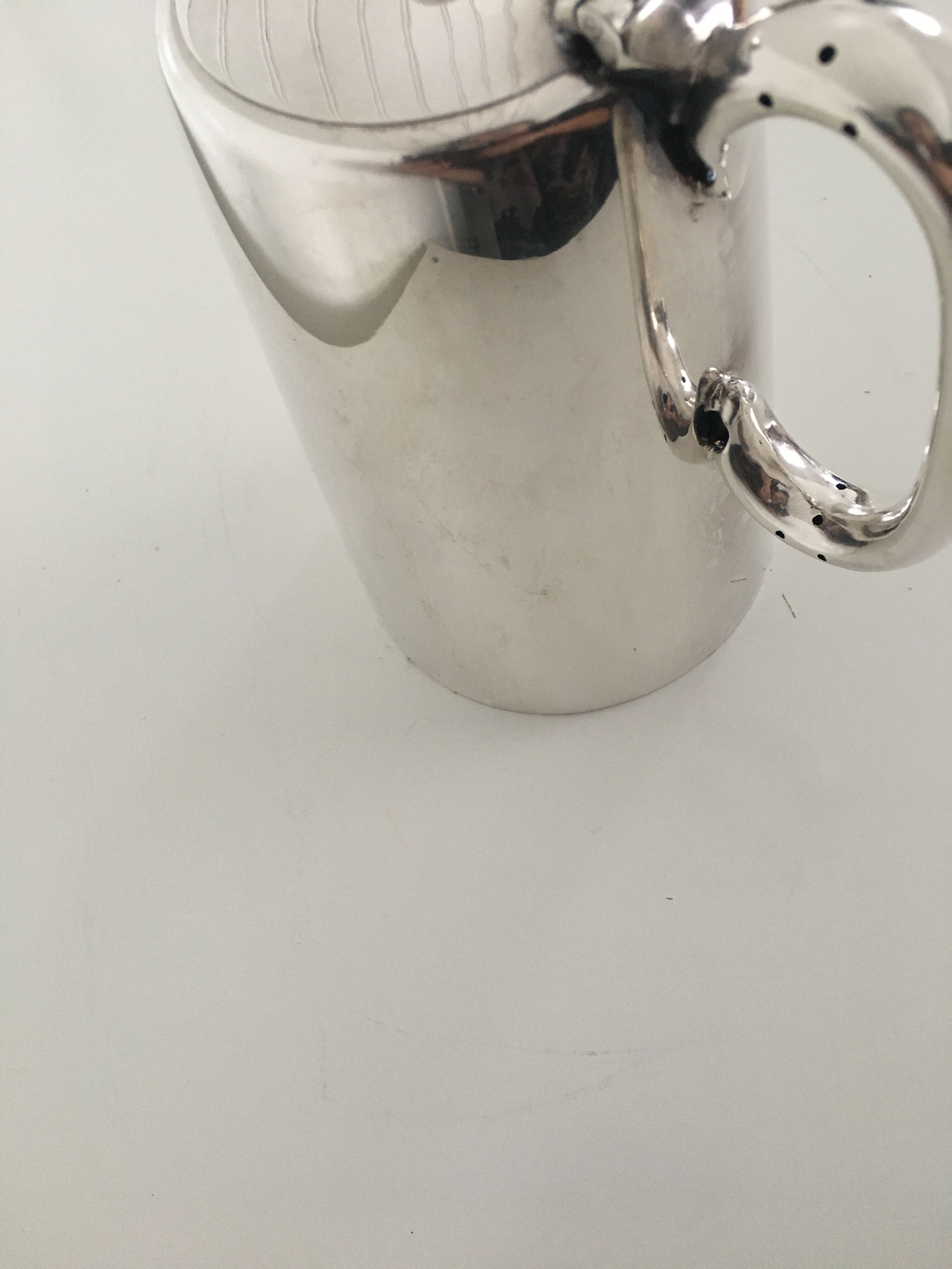 Silver metal coffee maker