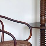 1940s floor lamp in turned wood
