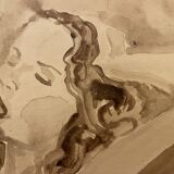 Watercolor Painting Signed “the smoker of Havanas” Cuba