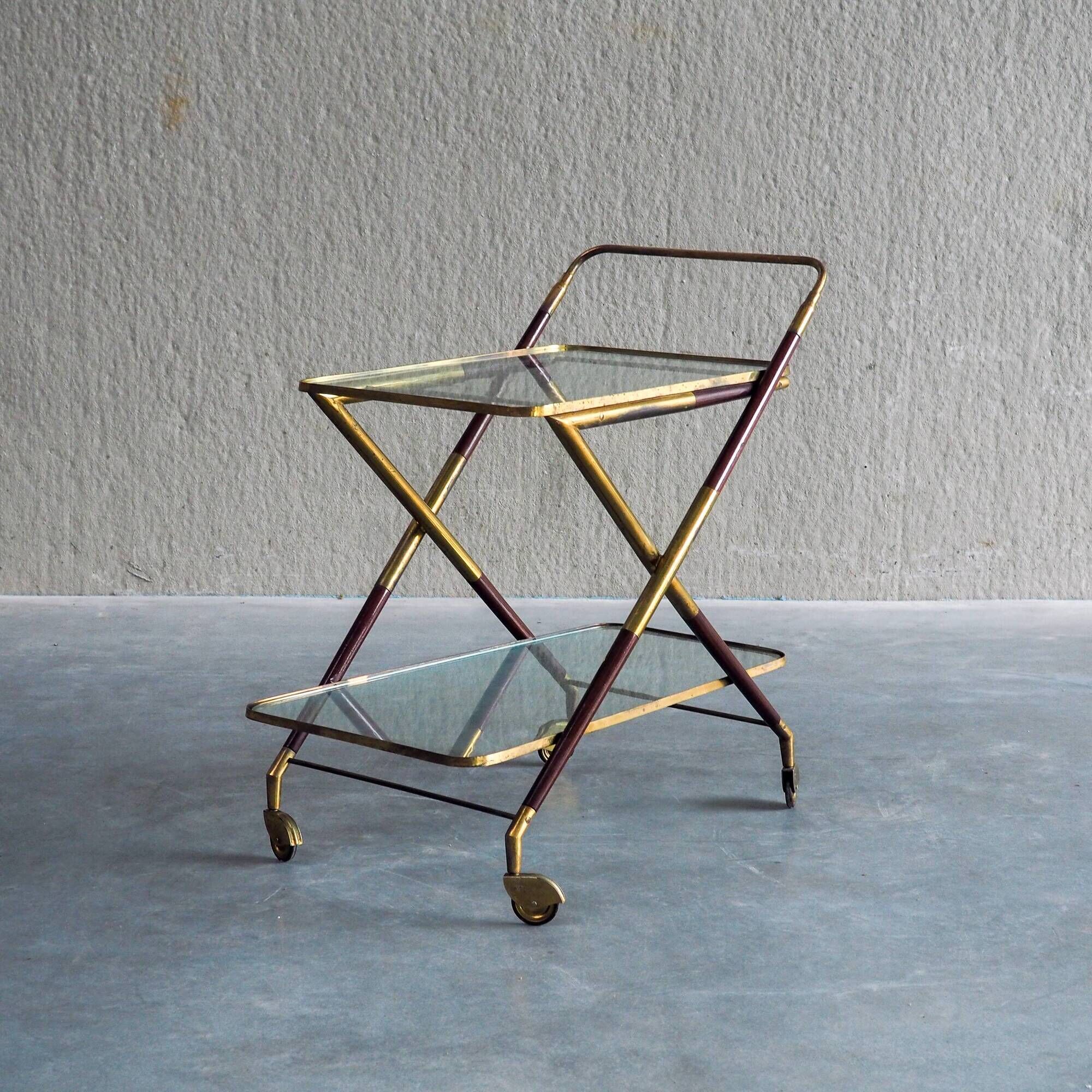 1950s Italian Bar Trolley, Attributed to Cesare Lacca