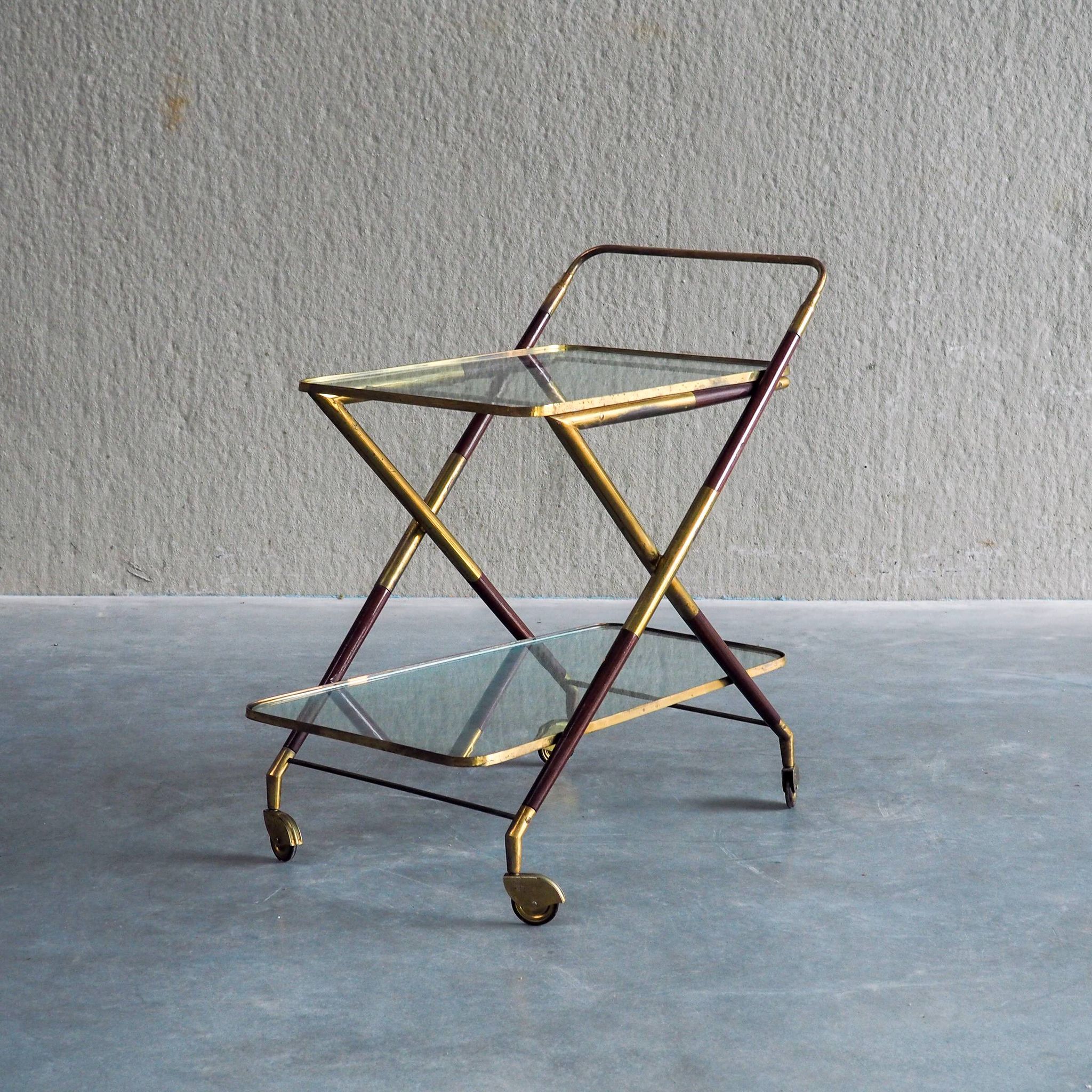 1950s Italian Bar Trolley, Attributed to Cesare Lacca