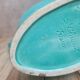 Vintage turquoise ceramic pitcher St-Clément model Aigle.