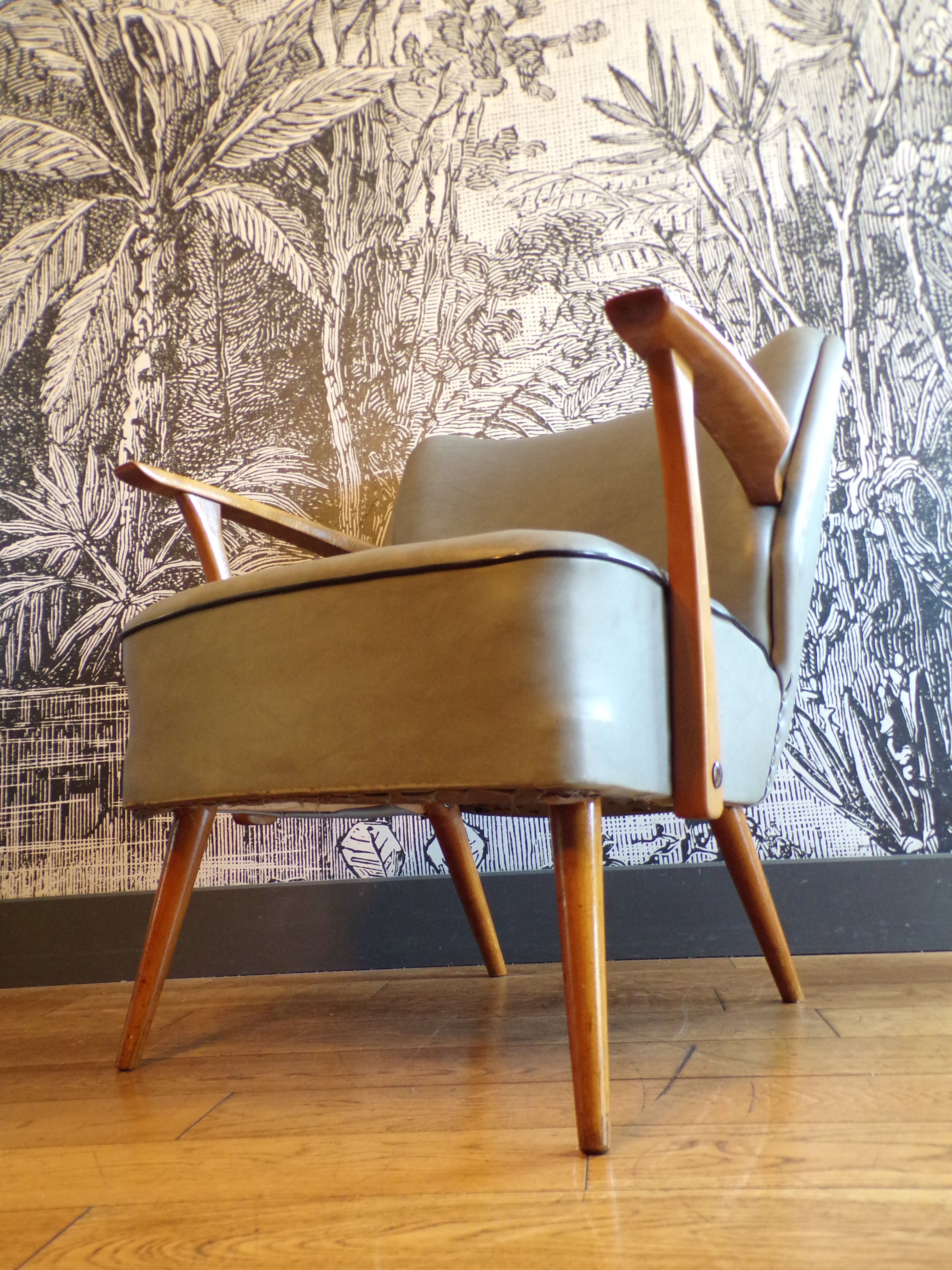 Vintage cocktail armchair 1950