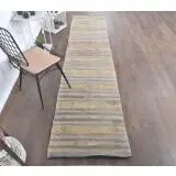 1960s Turkish Runner Handwoven Wool Flatweave Kilim Rug 75x332