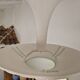 Plaster and frosted glass chandelier by Maison Arlus circa 1950