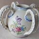 Old vase decorated with flowers, in ceramic, Roger Colas, from Clamecy
