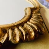 Old golden resin mirror