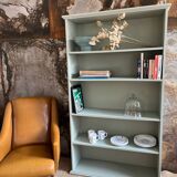 Celadon green bookcase