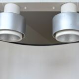 Ceiling lamp indus 2 large spots with a lampshade reflector aluminum