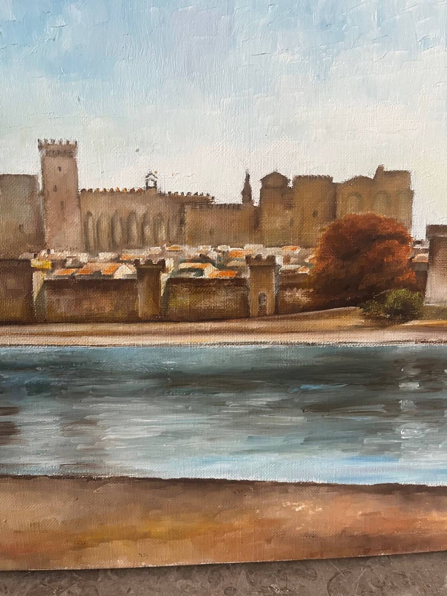 The Avignon Bridge, signed L. Baudoin, 1971