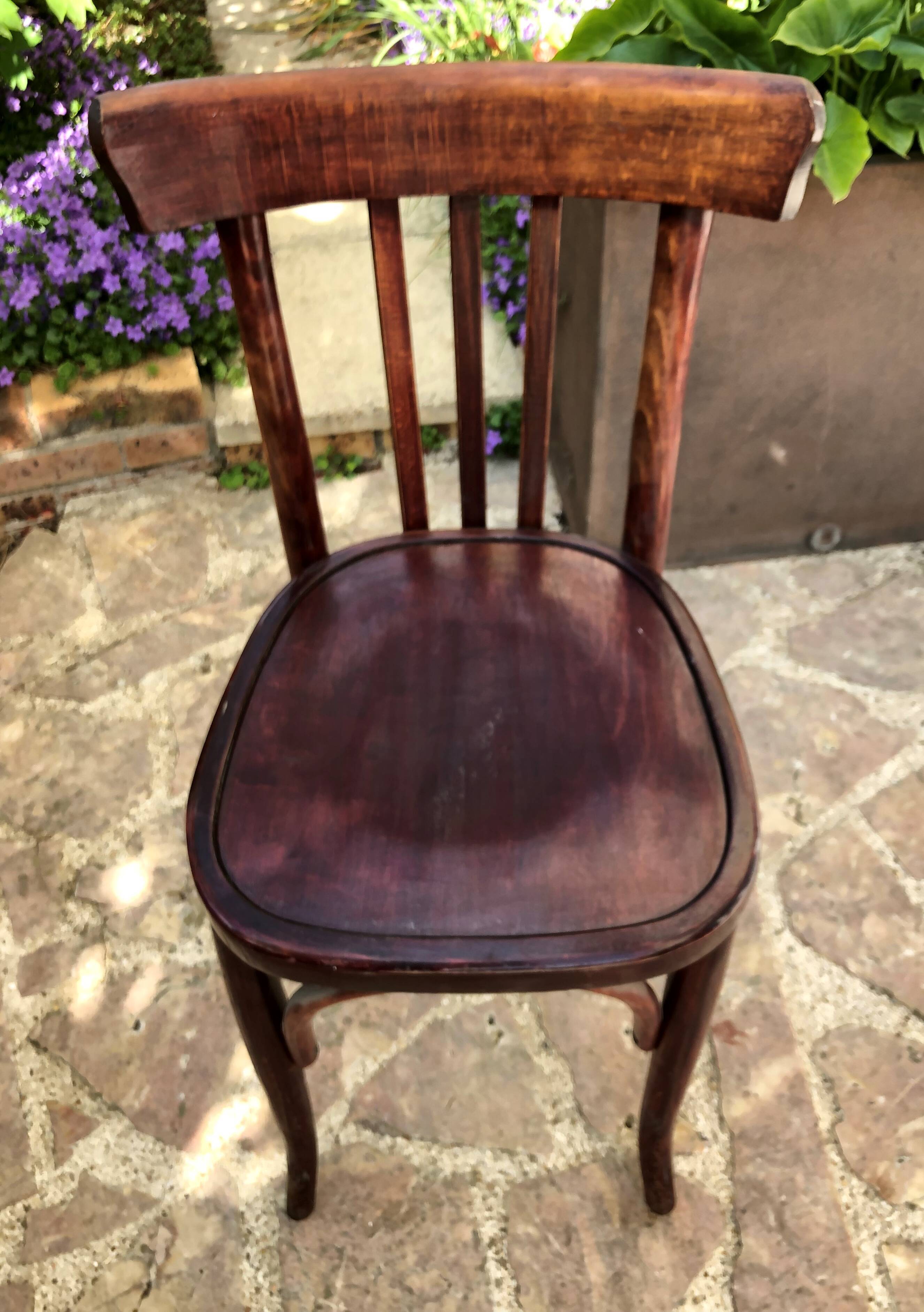 Set of three bistro chairs