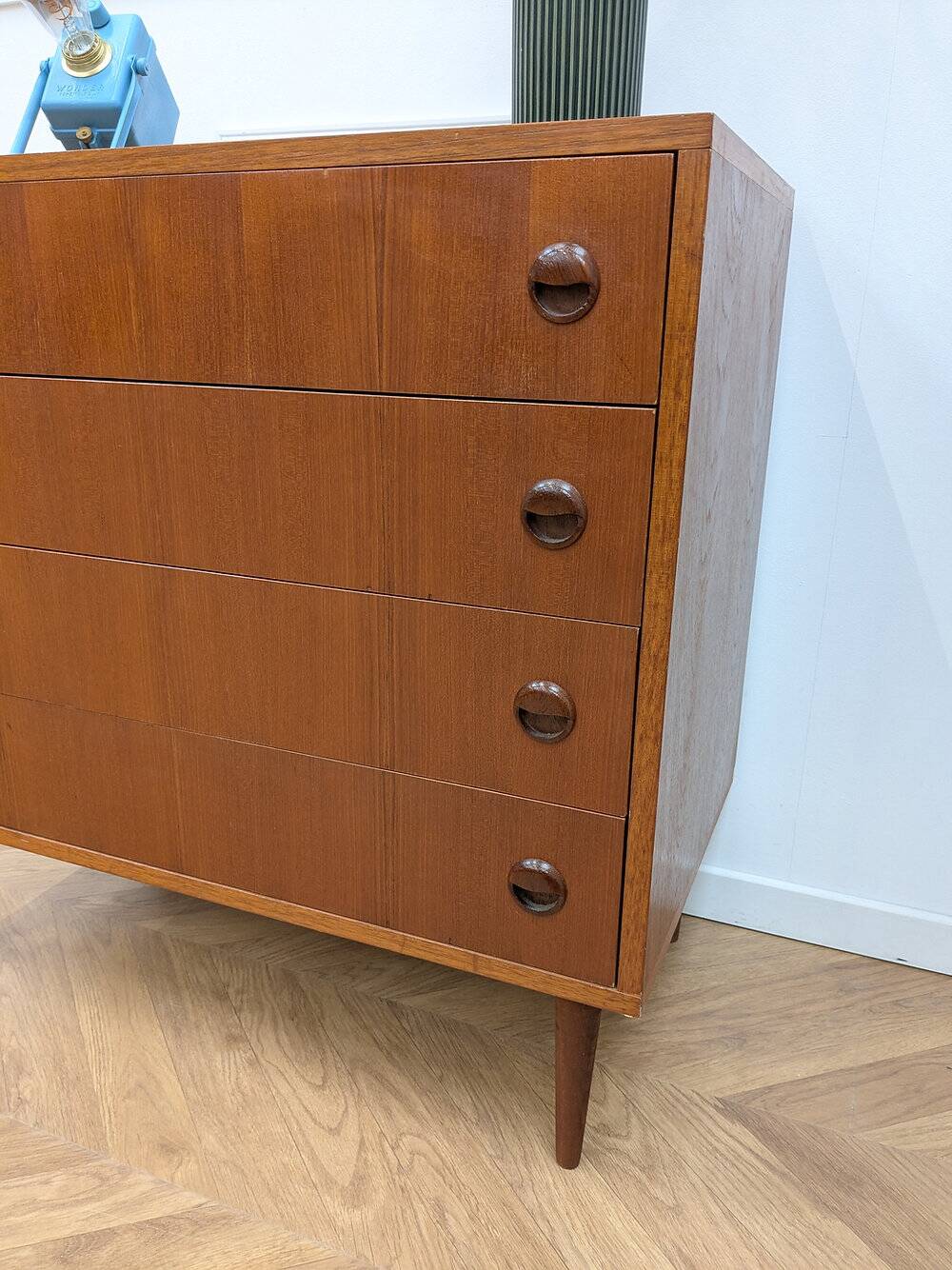 Vintage Scandinavian teak chest of drawers