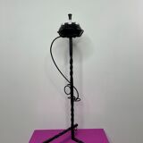 Ashtray on foot in artisinal wrought iron handmade vintage