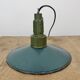 Industrial Petrol Enamel Military Pendant Lamp with Cast Aluminium Top