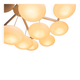 Impressive cloud chandelier mid-century modern of Volksgarten Milchhalle Vienna