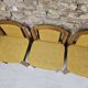 4 chaises en tissu et bois, 1970