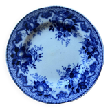 Flat plate in cobalt blue Creil and Montereau
