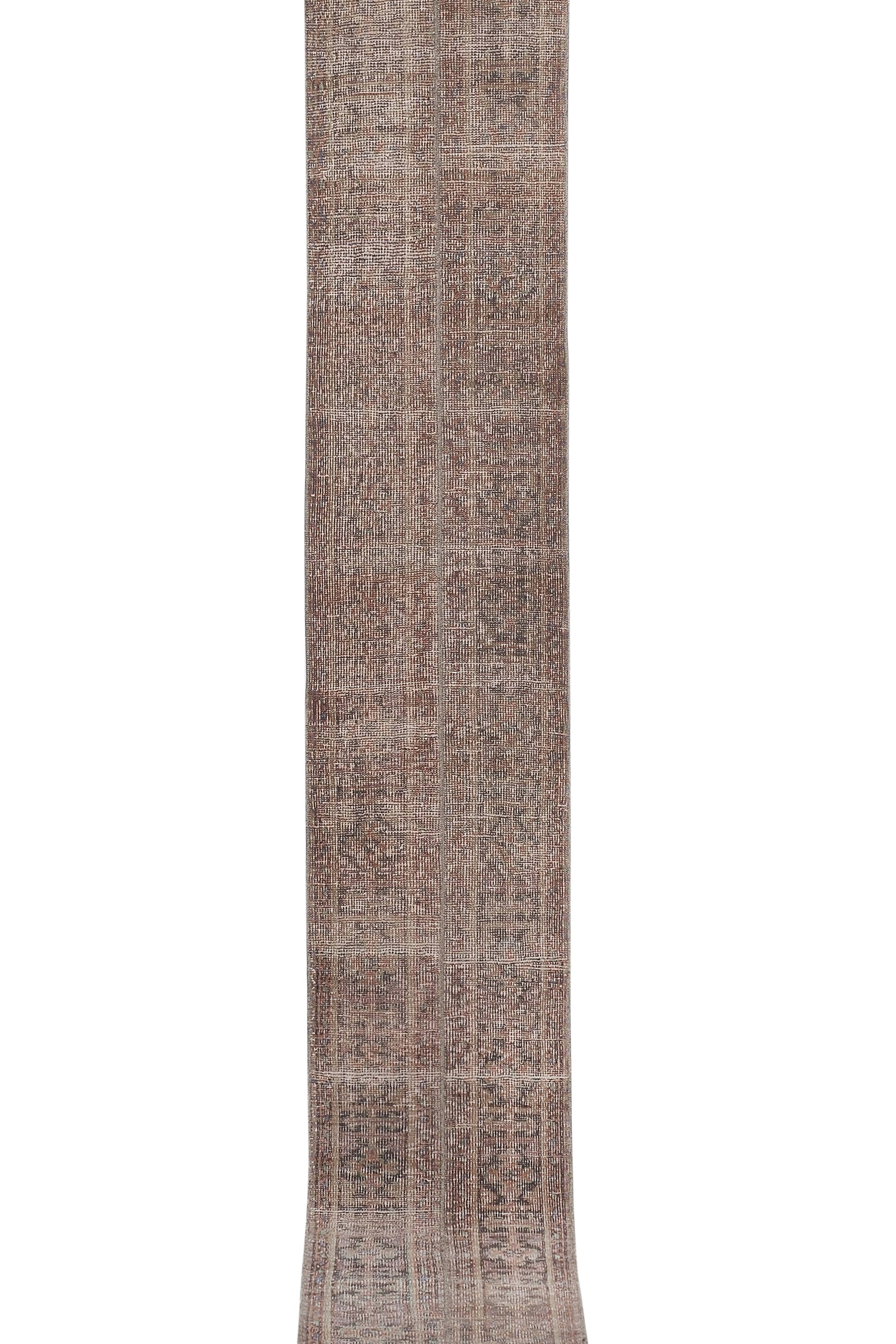 Vintage Turkish Oushak Rug Handwoven 55x373 cm